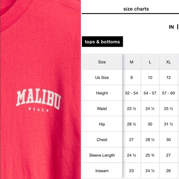 NEW GAP Malibu Beach Graphic T Shirt Short Sleeve Red Medium Teens Juniors Kids - Picture 5 of 13